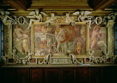 The Triumphal Elephant, an Allegorical Tribute to Francis I, Detail of Decorative Scheme in the Gallery of Francis I by Giovanni Battista Rosso Fiorentino